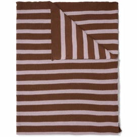 Plaid Marc O'Polo Structure Knit Toffee Brown Coton-130 x 170 cm