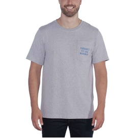 T-Shirt Carhartt Men Workwear Pocket Graphic S/S Heather Grey