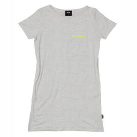 T-Shirt Dress SNURK Women Uni Grey Fluo Yellow Logo-L
