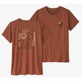 T-Shirt Patagonia Cap Cool Daily Graphic Shirt Spirited Seasons Sisu Women Brown X-Dye