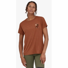 T-Shirt Patagonia Women Cap Cool Daily Graphic Shirt Spirited Seasons Sisu Brown X-Dye-2