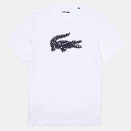 T-Shirt Lacoste Men TH2042 3D Krokodillenprint White / Navy Blue-2