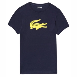 T-Shirt Lacoste Mens TH3377 Navy Blue Lemon