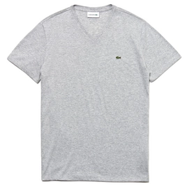 T-Shirt Lacoste TH6710 V-Neck Grey Melange Herren
