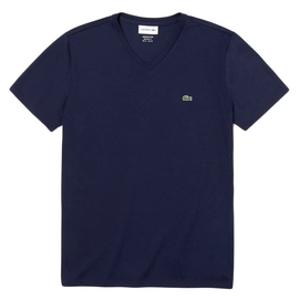 T-Shirt Lacoste Men TH6710 V-Neck Bleu Marine-2