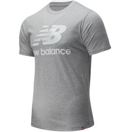 T-Shirt New Balance Essentials Stacked logo Running Atlantic Grey Herren