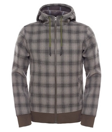 Jacke The North Face Outbound Full Zip Hoodie Black Ink Green Plaid Herren
