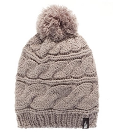 Muts The North Face Triple Cable Pom Beanie Metallic Silver