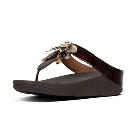 FitFlop Conga™ Dragonfly Toe Post Chocolate Brown