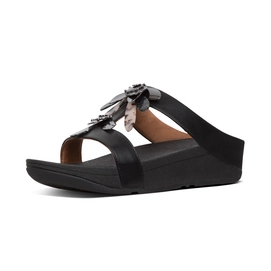 FitFlop Fino™ Dragonfly Slide Black