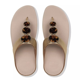 FitFlop Halo™ Tortoiseshell Toe Post Artisan Gold