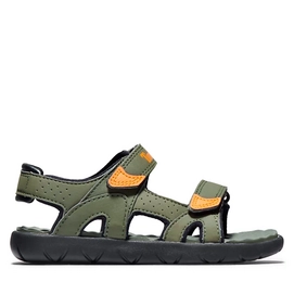 Sandals Timberland Junior Perkins Row 2-Strap Dark Green w Orange-Shoe size 36