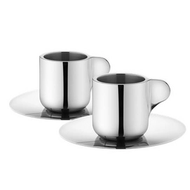 Teacup Georg Jensen Tea With Georg Stainless Steel Shine (2 pc)