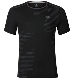 T-shirt Odlo Mens S/S Crew Neck George Black Placed Print