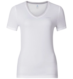 T-shirt Odlo Womens S/S V-Neck Liv White