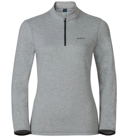 Trui Odlo Womens Midlayer 1/2 Zip Alagna Grey Melange
