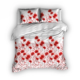 Dekbedovertrek Romanette Poppies Rood Katoen