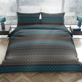 Dekbedovertrek Romanette Sapporo Teal Flanel