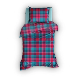 Dekbedovertrek Duimelot Madras Denimblauw Katoen
