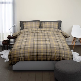 Dekbedovertrek Romanette Mellrose Sand Oker Flanel