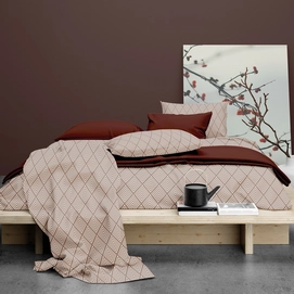 Dekbedovertrek Romanette Rhombus Beige Flanel