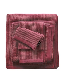 Serviette de Bain Marc O'Polo Timeless Tone Stripe Deep Rose Warm Red