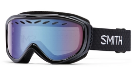 Skibrille Smith Transit Black Frame Blue Sensor Mirror Damen