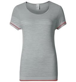 T-shirt Odlo Womens S/S Crew Neck Seamless Minerva Platinum Grey Melange