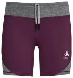 Sportbroek Odlo Short Hana Women Pickled Beet Grey Melange