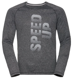 Longsleeve Odlo L/S Aion Black Melange Print Herren