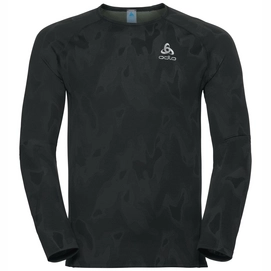 Longsleeve Odlo Top Crew Neck L/S Vigor Climbing Ivy Schwarz Herren