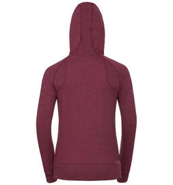 Vest Odlo Women Hoody Midlayer Full Zip Core Rumba Red Melange