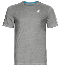 Funktionsunterhemd Odlo BL Top Crew Neck S/S Core Grey Melange Placed Print Fw18  Herren