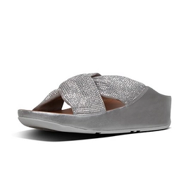 Sandals FitFlop Twiss™ Crystal Slide Silver