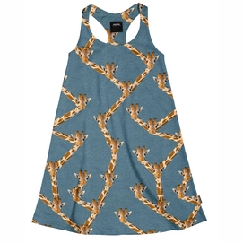 Tank Dress SNURK Kids Giraffe Blue-Maat 140