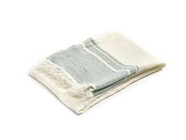 Fouta The Belgian Towel Sage Stripe Libeco