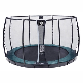 Trampoline EXIT Supreme GroundLevel 366 Green Safetynet
