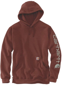 Trui Carhartt Men Sleeve Logo Hooded Sweatshirt Iron Ore Heather