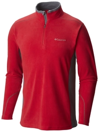 Pullover Columbia Klamath Range II Half Zip Mountain Red Graphite Herren