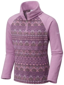 Fleece-Pullover Columbia Youth Glacial II Fleece Print Half Zip Violet Haze Nordic Stripe Kinder