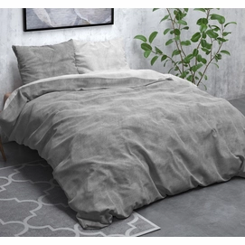 Dekbedovertrek Sleeptime Twin Washed Cotton Grey Flanel-140 x 200 / 220 cm | 1-Persoons