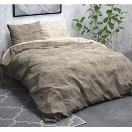 Dekbedovertrek Sleeptime Twin Washed Cotton Taupe Flanel-200 x 200 / 220 cm | 2-Persoons