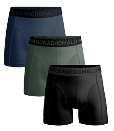 Boxershort Muchachomalo Men Microfiber Black Green Dark Blue (3-Delig)