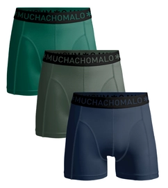Boxershort Muchachomalo Men Microfiber Blue Green Green (3-Delig)