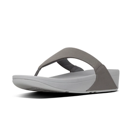 Tong FitFlop Lulu™ Shimmer Toe Post Pewter