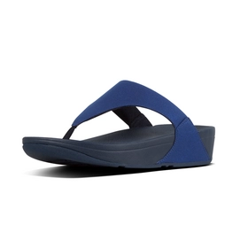 Tong FitFlop Lulu™ Shimmer Toe Post Midnight Navy