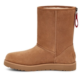 UGG Women Classic Short Logo Zip Chestnut-2