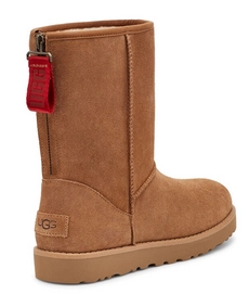 UGG Women Classic Short Logo Zip Chestnut-3