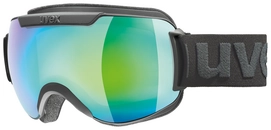 Skibrille Uvex Downhill 2000 FM Black Mat Mirror Green Clear Unisex