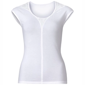 Ondershirt Odlo Womens S/S Crew Neck Revolution Ts X-Light Snow White Melange